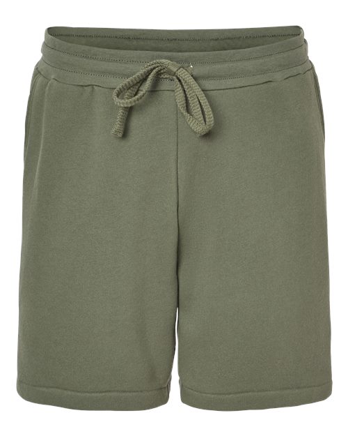 BELLA + CANVAS 3724 Unisex Sponge Fleece Shorts - Military Green - front