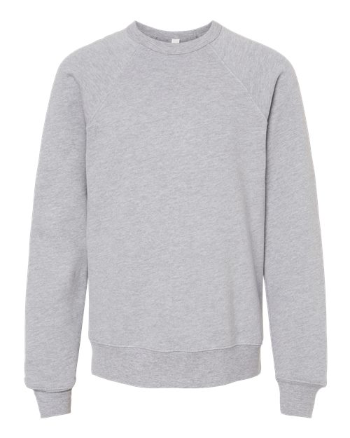 BELLA + CANVAS 3901Y Youth Sponge Fleece Crewneck Sweatshirt - Athletic Heather - front