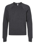 BELLA + CANVAS 3901Y Youth Sponge Fleece Crewneck Sweatshirt - Dark Grey Heather - front