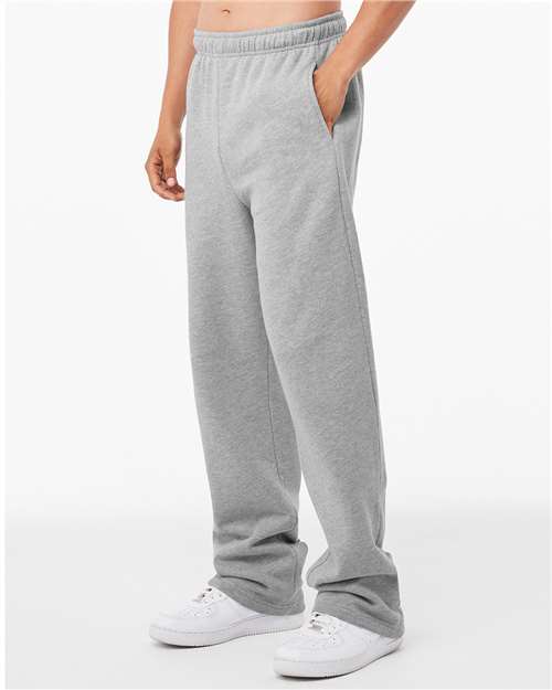 BELLA + CANVAS 3725 Unisex Sponge Fleece Straight Leg Sweatpants - Athletic Heather - model side