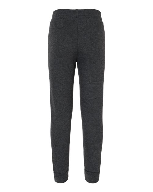 BELLA + CANVAS 3727T Toddler Sponge Fleece Jogger Sweatpants - Dark Grey Heather - back