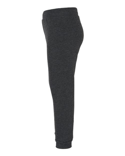 BELLA + CANVAS 3727T Toddler Sponge Fleece Jogger Sweatpants - Dark Grey Heather - side