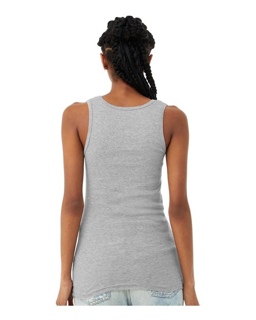 BELLA + CANVAS 1081 Women's Micro Rib Tank - Athletic Heather - model back