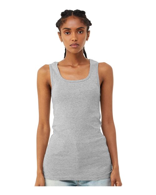 BELLA + CANVAS 1081 Women's Micro Rib Tank - Athletic Heather - model front