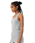 BELLA + CANVAS 1081 Women's Micro Rib Tank - Athletic Heather - model side