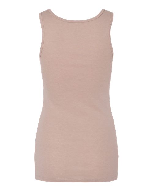 BELLA + CANVAS 1081 Women's Micro Rib Tank - Heather Pink Gravel - back