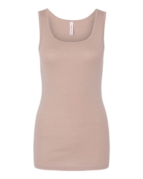 BELLA + CANVAS 1081 Women's Micro Rib Tank - Heather Pink Gravel - front
