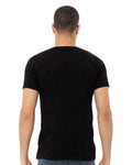 BELLA + CANVAS 3005CVC Unisex Heather CVC V-Neck Tee - Solid Black Blend - model back