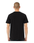 BELLA + CANVAS 3201 Men's Heather CVC Raglan Tee - Black Heather - model back