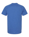 BELLA + CANVAS 3201 Men's Heather CVC Raglan Tee - Heather True Royal - back