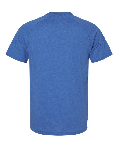 BELLA + CANVAS 3201 Men's Heather CVC Raglan Tee - Heather True Royal - back