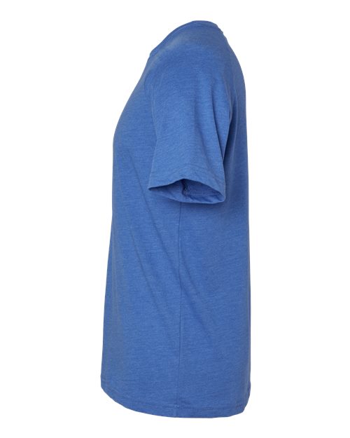 BELLA + CANVAS 3201 Men's Heather CVC Raglan Tee - Heather True Royal - side
