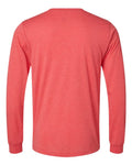 BELLA + CANVAS 3513 Unisex Triblend Long Sleeve Tee - Red Triblend - back