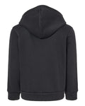 BELLA + CANVAS 3739T Toddler Sponge Fleece Full-Zip Hoodie Sweatshirt - Black - back