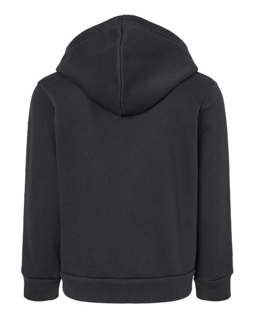 BELLA + CANVAS 3739T Toddler Sponge Fleece Full-Zip Hoodie Sweatshirt - Black - back