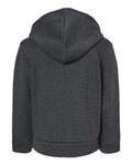 BELLA + CANVAS 3739T Toddler Sponge Fleece Full-Zip Hoodie Sweatshirt - Dark Grey Heather - back