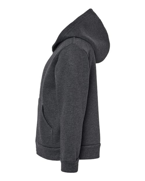 BELLA + CANVAS 3739T Toddler Sponge Fleece Full-Zip Hoodie Sweatshirt - Dark Grey Heather - side