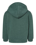 BELLA + CANVAS 3739T Toddler Sponge Fleece Full-Zip Hoodie Sweatshirt - Heather Forest - back