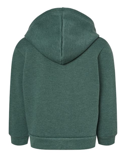 BELLA + CANVAS 3739T Toddler Sponge Fleece Full-Zip Hoodie Sweatshirt - Heather Forest - back