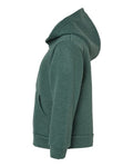 BELLA + CANVAS 3739T Toddler Sponge Fleece Full-Zip Hoodie Sweatshirt - Heather Forest - side