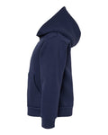 BELLA + CANVAS 3739T Toddler Sponge Fleece Full-Zip Hoodie Sweatshirt - Navy - side