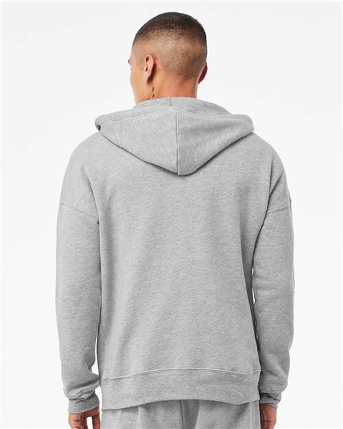 BELLA + CANVAS 3759 Unisex Sponge Fleece DTM Full-Zip Hoodie Sweatshirt - Athletic Heather - model back