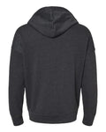 BELLA + CANVAS 3759 Unisex Sponge Fleece DTM Full-Zip Hoodie Sweatshirt - Dark Grey Heather - back