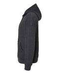 BELLA + CANVAS 3759 Unisex Sponge Fleece DTM Full-Zip Hoodie Sweatshirt - Dark Grey Heather - side