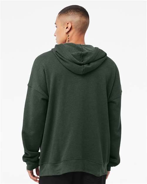 BELLA + CANVAS 3759 Unisex Sponge Fleece DTM Full-Zip Hoodie Sweatshirt - Heather Forest - model back