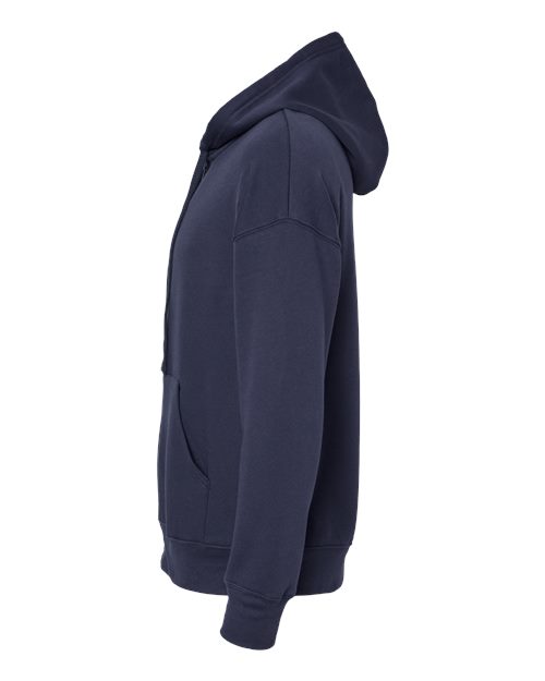 BELLA + CANVAS 3759 Unisex Sponge Fleece DTM Full-Zip Hoodie Sweatshirt - Navy - side