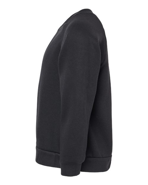 BELLA + CANVAS 3901T Toddler Sponge Fleece Raglan Crewneck Sweatshirt - Black - side