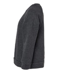 BELLA + CANVAS 3901T Toddler Sponge Fleece Raglan Crewneck Sweatshirt - Dark Grey Heather - side