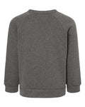 BELLA + CANVAS 3901T Toddler Sponge Fleece Raglan Crewneck Sweatshirt - Deep Heather - back
