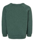 BELLA + CANVAS 3901T Toddler Sponge Fleece Raglan Crewneck Sweatshirt - Heather Forest - back