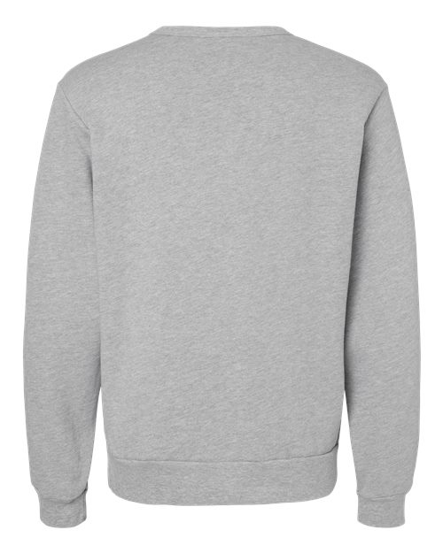 BELLA + CANVAS 3911 Unisex Sponge Fleece Classic Crewneck Sweatshirt - Athletic Heather - back