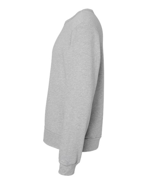 BELLA + CANVAS 3911 Unisex Sponge Fleece Classic Crewneck Sweatshirt - Athletic Heather - side
