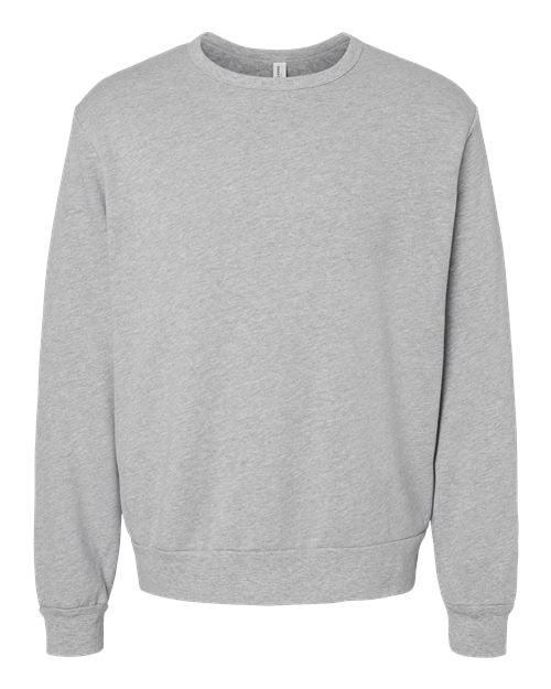 BELLA + CANVAS 3911 Unisex Sponge Fleece Classic Crewneck Sweatshirt - Athletic Heather - front