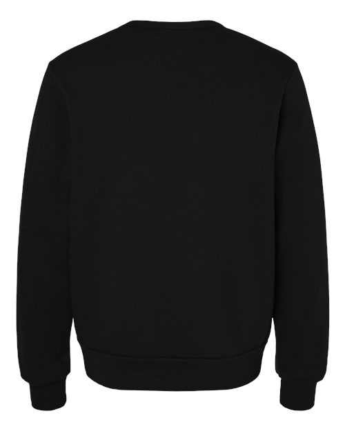 BELLA + CANVAS 3911 Unisex Sponge Fleece Classic Crewneck Sweatshirt - Black - back