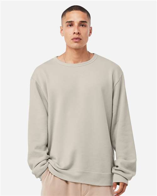 BELLA + CANVAS 3911 Unisex Sponge Fleece Classic Crewneck Sweatshirt - Heather Dust - model front