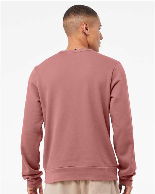 BELLA + CANVAS 3911 Unisex Sponge Fleece Classic Crewneck Sweatshirt - Mauve - model back