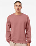 BELLA + CANVAS 3911 Unisex Sponge Fleece Classic Crewneck Sweatshirt - Mauve - model front