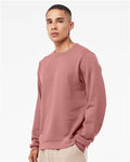 BELLA + CANVAS 3911 Unisex Sponge Fleece Classic Crewneck Sweatshirt - Mauve - model side