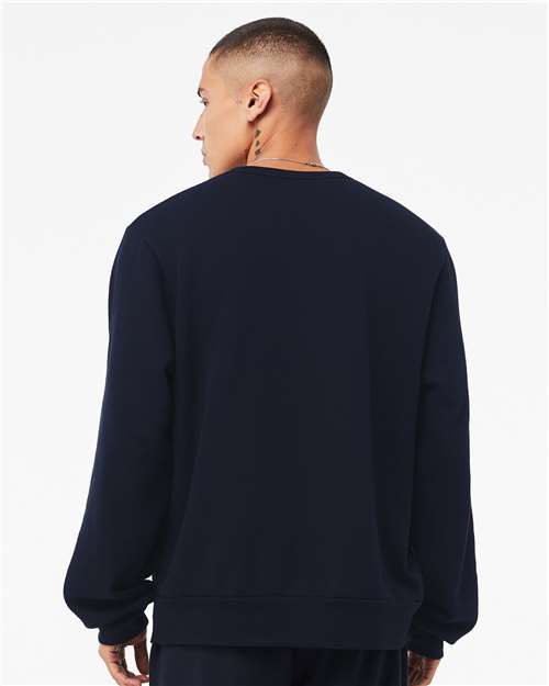 BELLA + CANVAS 3911 Unisex Sponge Fleece Classic Crewneck Sweatshirt - Navy - model back