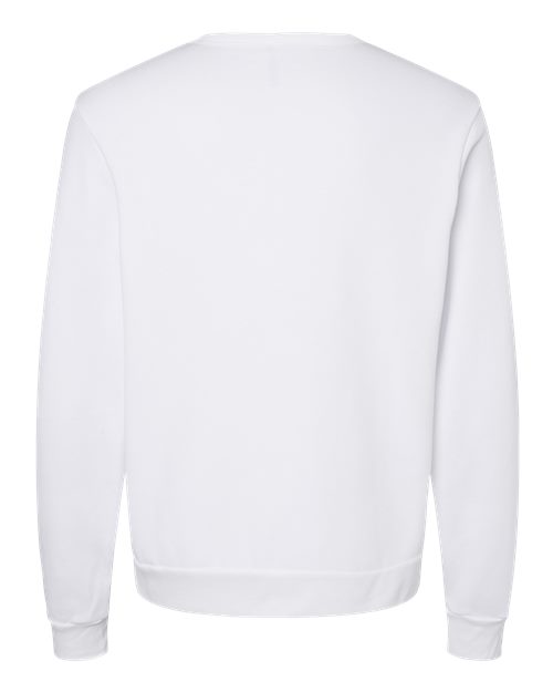 BELLA + CANVAS 3911 Unisex Sponge Fleece Classic Crewneck Sweatshirt - White - back