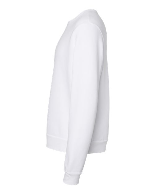BELLA + CANVAS 3911 Unisex Sponge Fleece Classic Crewneck Sweatshirt - White - side