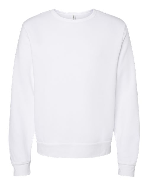 BELLA + CANVAS 3911 Unisex Sponge Fleece Classic Crewneck Sweatshirt - White - front
