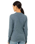 BELLA + CANVAS 6500 Women’s Jersey Long Sleeve Tee - Heather Slate - model back