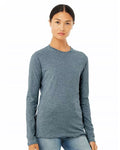 BELLA + CANVAS 6500 Women’s Jersey Long Sleeve Tee - Heather Slate - model front