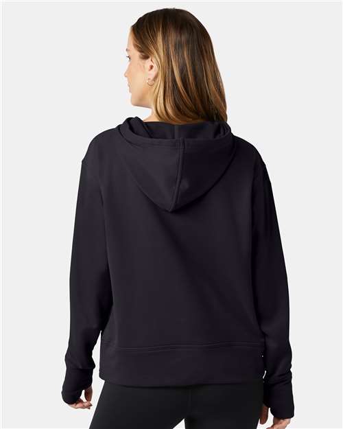 Champion CHP100 Women's Sport Hooded Sweatshirt - Black - model back