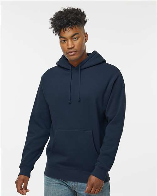 Independent Trading Co. IND4000 Heavyweight Hooded Sweatshirt - Navy - model front